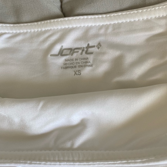 JoFit layered pleat skirt tennis golf pickleball white UPF 50 NWT XS - Picture 7 of 11